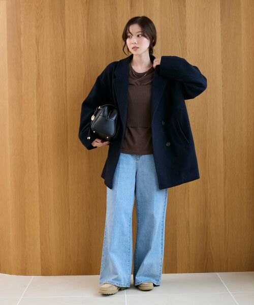 le.coeur blanc / ルクールブラン その他アウター | ウールオーバーチェスターハーフコート | 詳細10