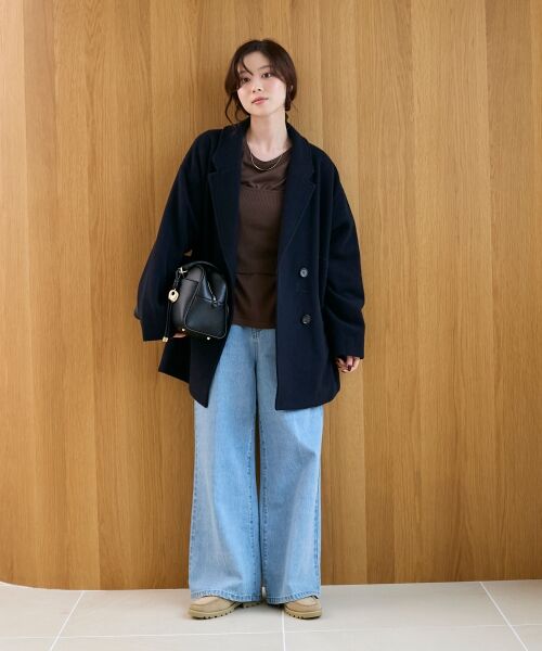 le.coeur blanc / ルクールブラン その他アウター | ウールオーバーチェスターハーフコート | 詳細11