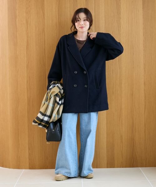 le.coeur blanc / ルクールブラン その他アウター | ウールオーバーチェスターハーフコート | 詳細14