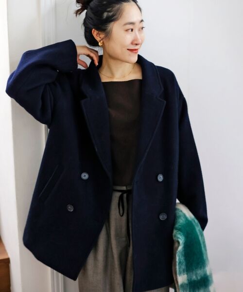 le.coeur blanc / ルクールブラン その他アウター | ウールオーバーチェスターハーフコート | 詳細19