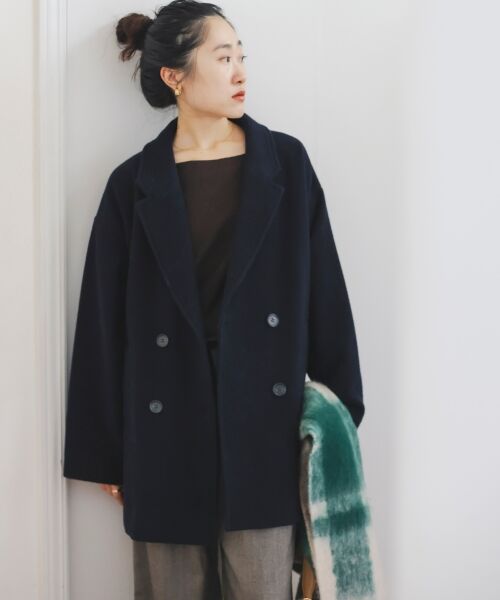 le.coeur blanc / ルクールブラン その他アウター | ウールオーバーチェスターハーフコート | 詳細20