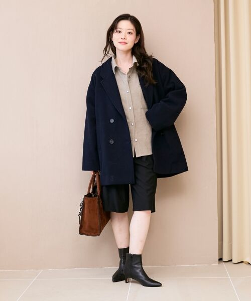 le.coeur blanc / ルクールブラン その他アウター | ウールオーバーチェスターハーフコート | 詳細22