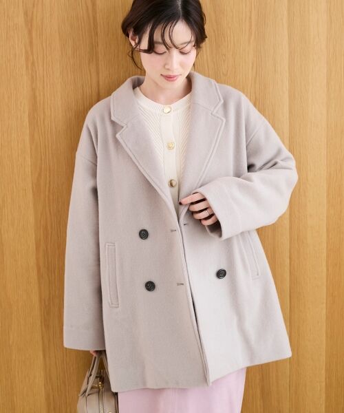le.coeur blanc / ルクールブラン その他アウター | ウールオーバーチェスターハーフコート | 詳細25