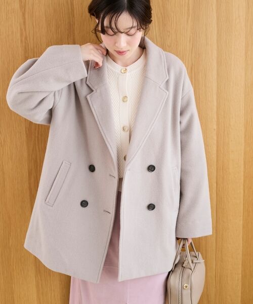 le.coeur blanc / ルクールブラン その他アウター | ウールオーバーチェスターハーフコート | 詳細27