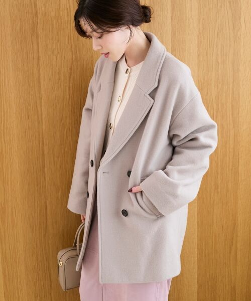 le.coeur blanc / ルクールブラン その他アウター | ウールオーバーチェスターハーフコート | 詳細29