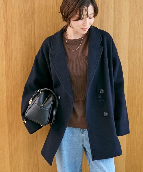 le.coeur blanc / ルクールブラン その他アウター | ウールオーバーチェスターハーフコート | 詳細3