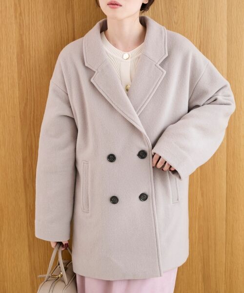 le.coeur blanc / ルクールブラン その他アウター | ウールオーバーチェスターハーフコート | 詳細30