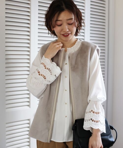 le.coeur blanc / ルクールブラン シャツ・ブラウス | 2WAYキャンディースリーブブラウス（オフ）