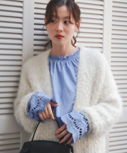 le.coeur blanc / ルクールブラン シャツ・ブラウス | 2WAYキャンディースリーブブラウス（サックス）