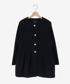 le.coeur blanc / ルクールブラン その他アウター | ウールペプラムノーカラーコート