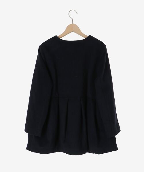 le.coeur blanc / ルクールブラン その他アウター | ウールペプラムノーカラーコート | 詳細12