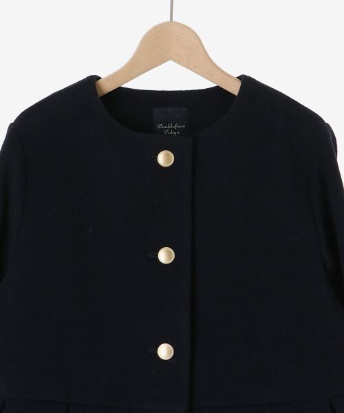 le.coeur blanc / ルクールブラン その他アウター | ウールペプラムノーカラーコート | 詳細13