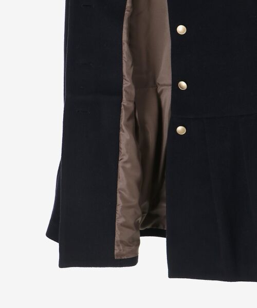 le.coeur blanc / ルクールブラン その他アウター | ウールペプラムノーカラーコート | 詳細15