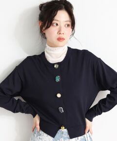 le.coeur blanc / ルクールブラン カーディガン・ボレロ | TORRAZZO DONNAビジューコンパクトカーデ