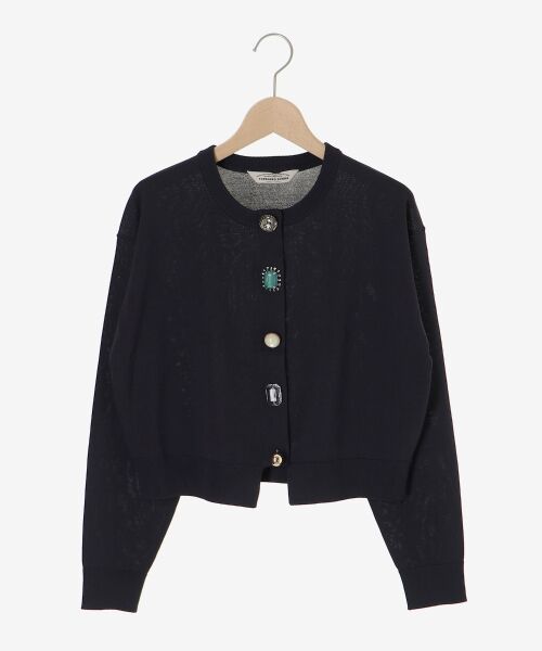 le.coeur blanc / ルクールブラン カーディガン・ボレロ | TORRAZZO DONNAビジューコンパクトカーデ | 詳細11