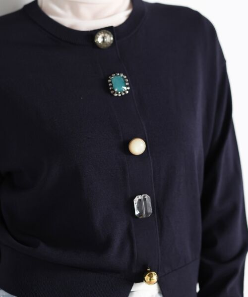 le.coeur blanc / ルクールブラン カーディガン・ボレロ | TORRAZZO DONNAビジューコンパクトカーデ | 詳細17