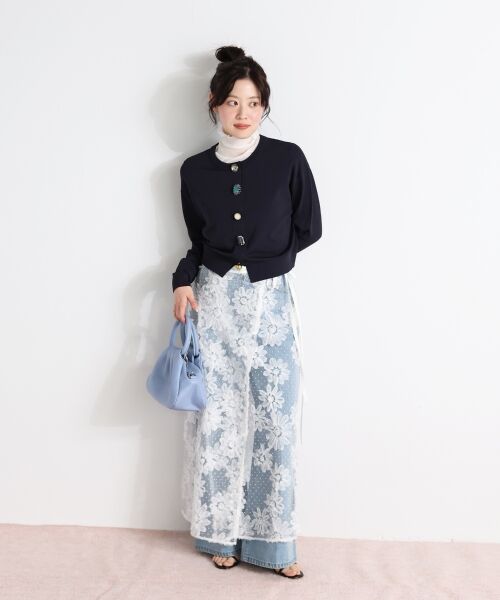 le.coeur blanc / ルクールブラン カーディガン・ボレロ | TORRAZZO DONNAビジューコンパクトカーデ | 詳細18