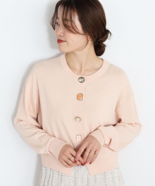 le.coeur blanc / ルクールブラン カーディガン・ボレロ | TORRAZZO DONNAビジューコンパクトカーデ | 詳細2