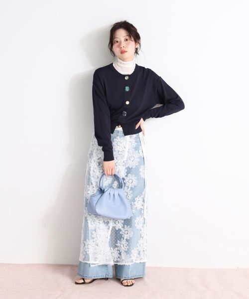 le.coeur blanc / ルクールブラン カーディガン・ボレロ | TORRAZZO DONNAビジューコンパクトカーデ | 詳細22