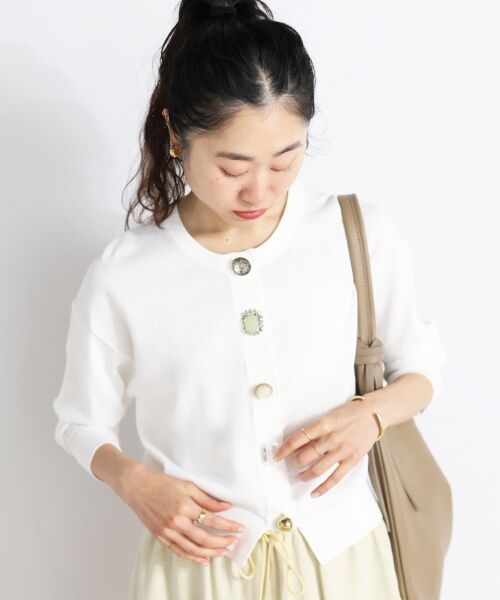 le.coeur blanc / ルクールブラン カーディガン・ボレロ | TORRAZZO DONNAビジューコンパクトカーデ | 詳細24