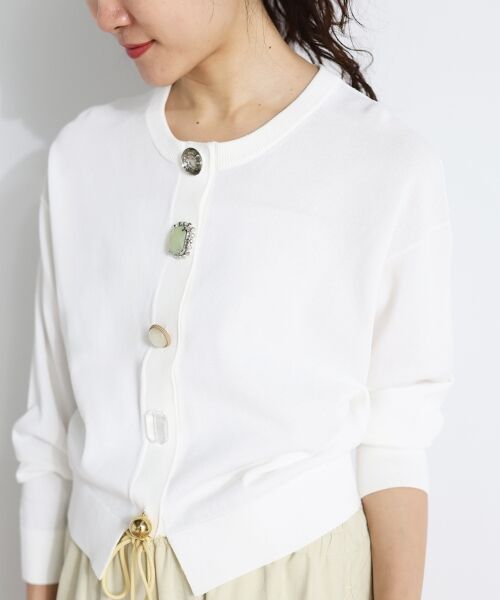 le.coeur blanc / ルクールブラン カーディガン・ボレロ | TORRAZZO DONNAビジューコンパクトカーデ | 詳細25