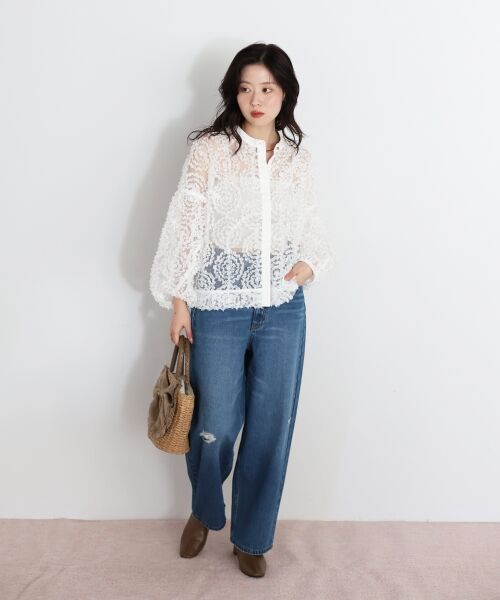 le.coeur blanc / ルクールブラン シャツ・ブラウス | TORRAZZO DONNA別注フラワーレースブラウス | 詳細11