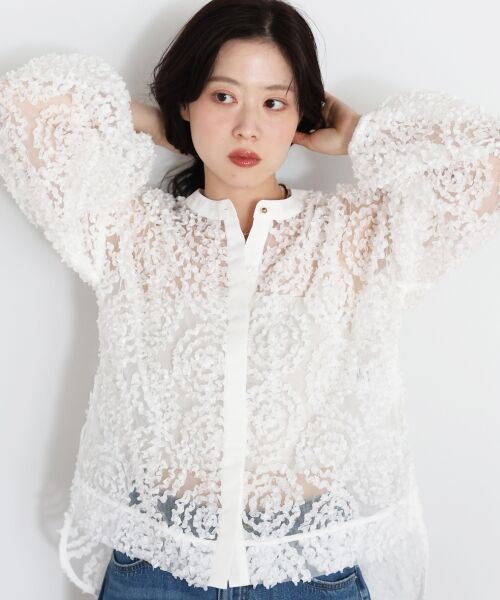 le.coeur blanc / ルクールブラン シャツ・ブラウス | TORRAZZO DONNA別注フラワーレースブラウス | 詳細4