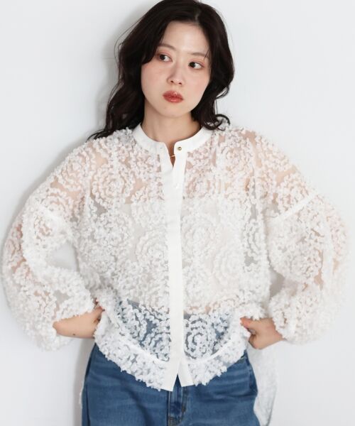 le.coeur blanc / ルクールブラン シャツ・ブラウス | TORRAZZO DONNA別注フラワーレースブラウス | 詳細6