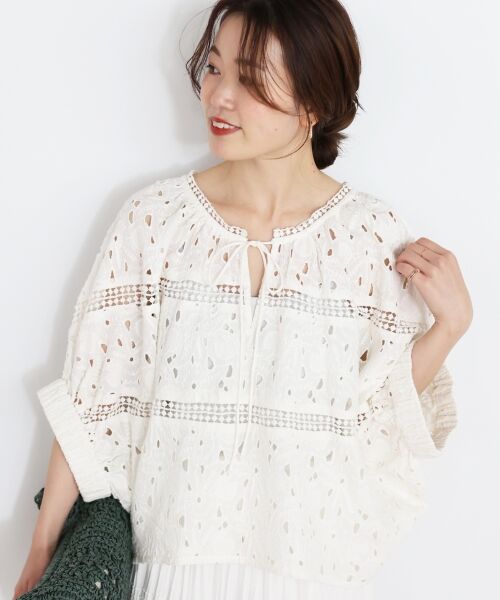 le.coeur blanc / ルクールブラン シャツ・ブラウス | TORRAZZO DONNAカットワークレースブラウス | 詳細3