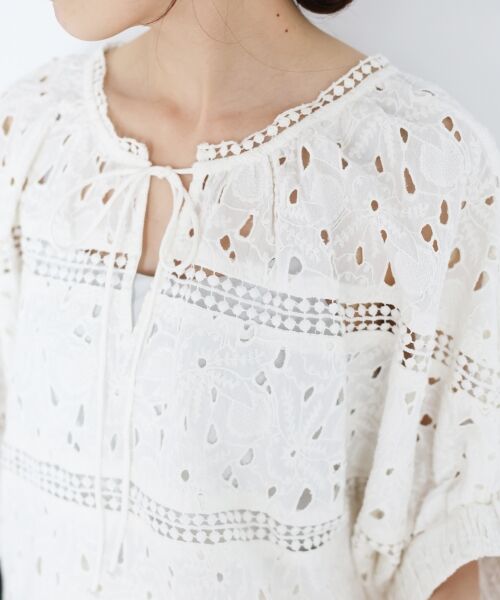 le.coeur blanc / ルクールブラン シャツ・ブラウス | TORRAZZO DONNAカットワークレースブラウス | 詳細6