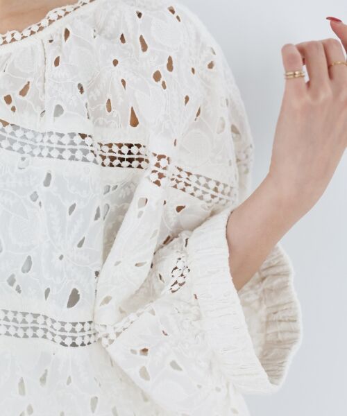le.coeur blanc / ルクールブラン シャツ・ブラウス | TORRAZZO DONNAカットワークレースブラウス | 詳細7