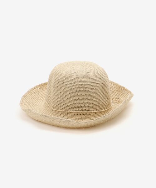 le.coeur blanc / ルクールブラン ハット | 細ペーパーコマ編みハット（ベージュ）