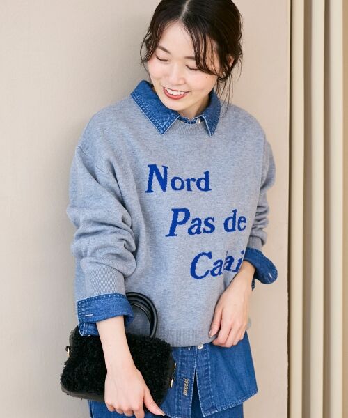 le.coeur blanc / ルクールブラン ニット・セーター | AL ダブルジャガードロゴニット | 詳細14