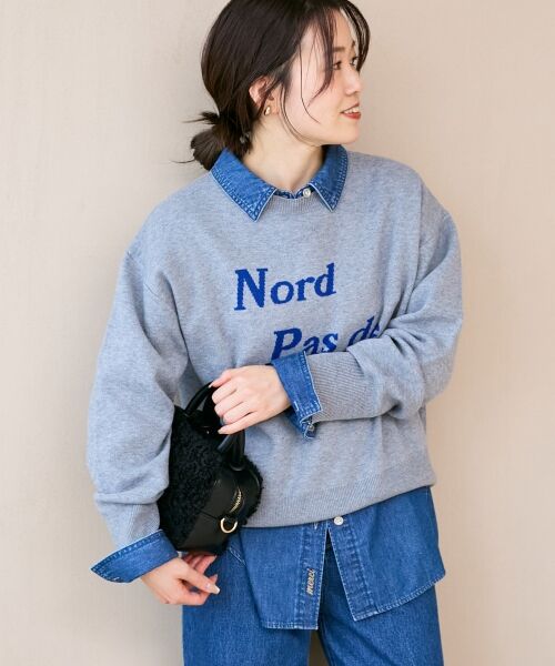 le.coeur blanc / ルクールブラン ニット・セーター | AL ダブルジャガードロゴニット | 詳細15