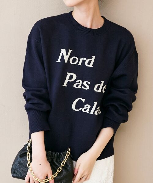 le.coeur blanc / ルクールブラン ニット・セーター | AL ダブルジャガードロゴニット | 詳細3