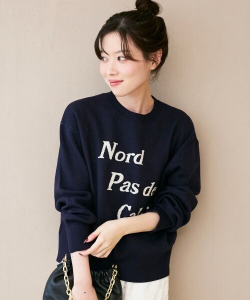 le.coeur blanc / ルクールブラン ニット・セーター | AL ダブルジャガードロゴニット | 詳細4