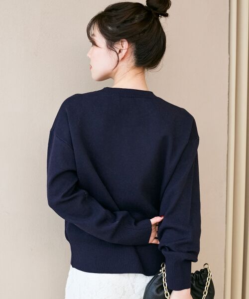 le.coeur blanc / ルクールブラン ニット・セーター | AL ダブルジャガードロゴニット | 詳細6