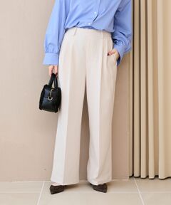 le.coeur blanc / ルクールブラン その他パンツ | 《スタイルアップ効果も抜群》AL ストレッチタックストレートパンツ