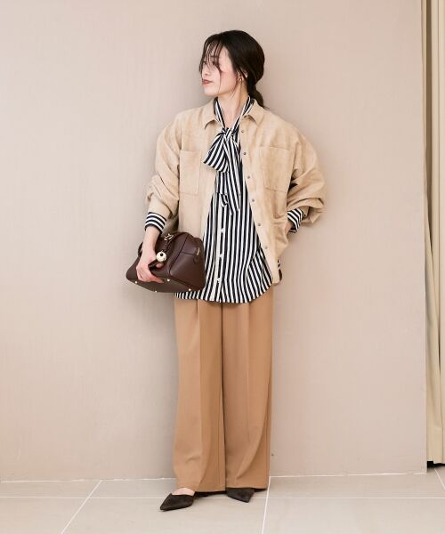 le.coeur blanc / ルクールブラン その他パンツ | 《スタイルアップ効果も抜群》AL ストレッチタックストレートパンツ | 詳細15