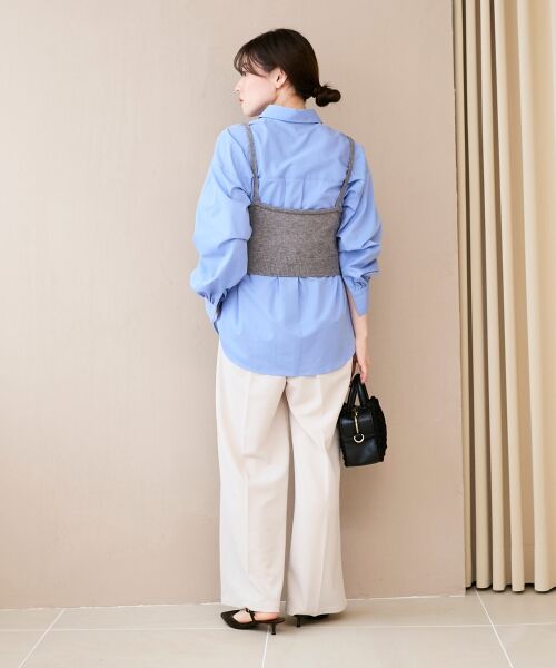 le.coeur blanc / ルクールブラン その他パンツ | 《スタイルアップ効果も抜群》AL ストレッチタックストレートパンツ | 詳細4