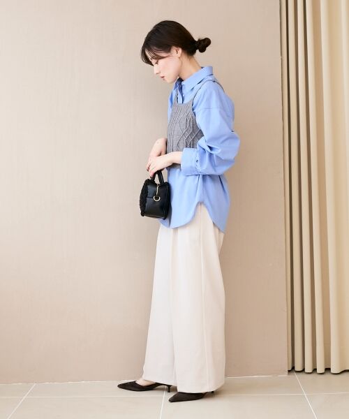 le.coeur blanc / ルクールブラン その他パンツ | 《スタイルアップ効果も抜群》AL ストレッチタックストレートパンツ | 詳細5