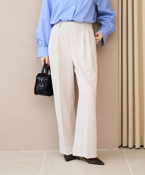le.coeur blanc / ルクールブラン その他パンツ | 《スタイルアップ効果も抜群》AL ストレッチタックストレートパンツ | 詳細7