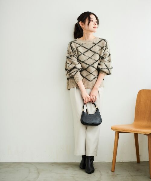 le.coeur blanc / ルクールブラン ニット・セーター | 《WEB限定アイテム》起毛チェックニットプルオーバー | 詳細10