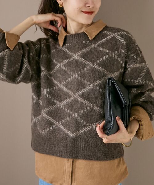 le.coeur blanc / ルクールブラン ニット・セーター | 《WEB限定アイテム》起毛チェックニットプルオーバー | 詳細17