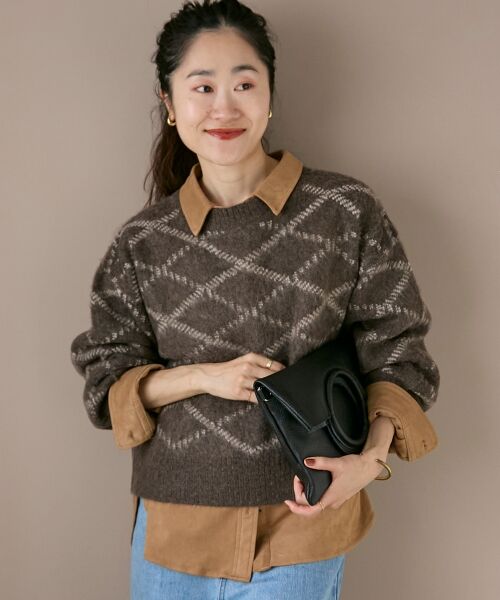 le.coeur blanc / ルクールブラン ニット・セーター | 《WEB限定アイテム》起毛チェックニットプルオーバー | 詳細18