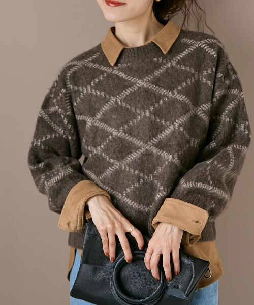 le.coeur blanc / ルクールブラン ニット・セーター | 《WEB限定アイテム》起毛チェックニットプルオーバー | 詳細20