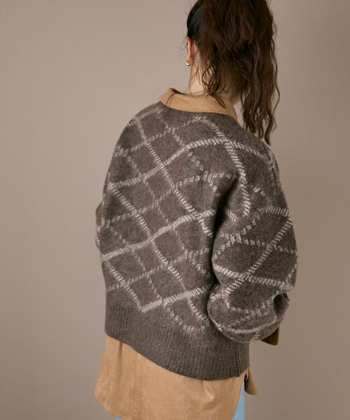 le.coeur blanc / ルクールブラン ニット・セーター | 《WEB限定アイテム》起毛チェックニットプルオーバー | 詳細22