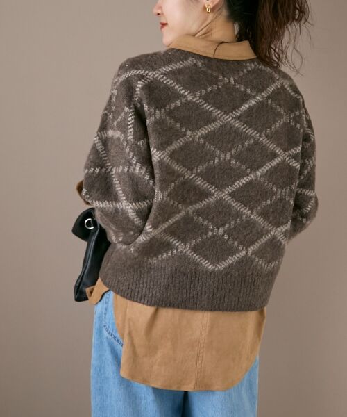 le.coeur blanc / ルクールブラン ニット・セーター | 《WEB限定アイテム》起毛チェックニットプルオーバー | 詳細23