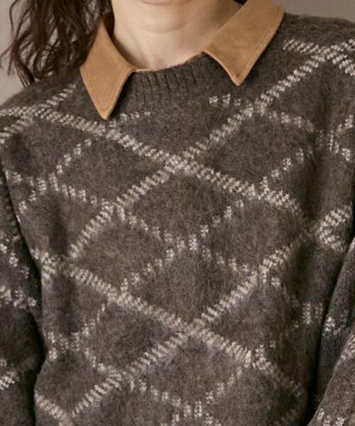 le.coeur blanc / ルクールブラン ニット・セーター | 《WEB限定アイテム》起毛チェックニットプルオーバー | 詳細25