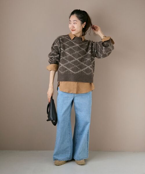 le.coeur blanc / ルクールブラン ニット・セーター | 《WEB限定アイテム》起毛チェックニットプルオーバー | 詳細26